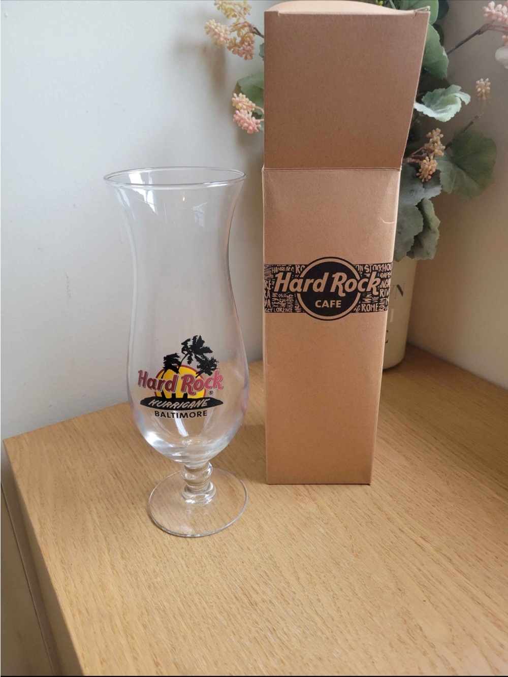 Hard Rock Cafe Baltimore Hurricane Glass